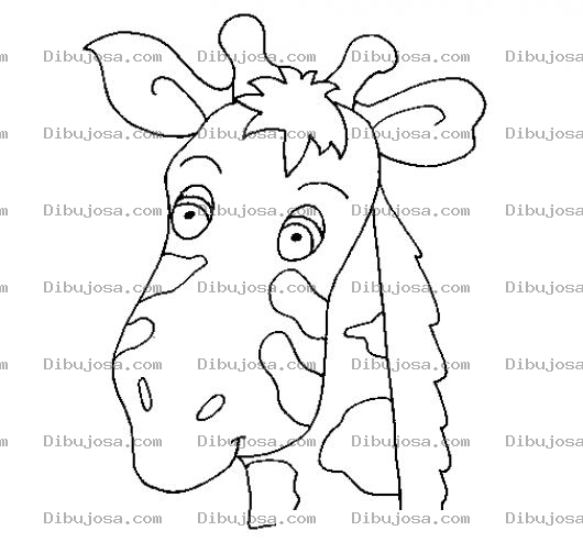 Dibujo para colorear Cara De Jirafa Para Colorear