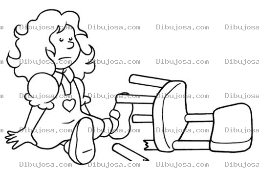 Dibujo para colorear Dibujo De Silla Quebrada Para Colorear