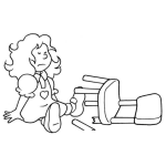 Dibujo para colorear Dibujo De Silla Quebrada Para Colorear