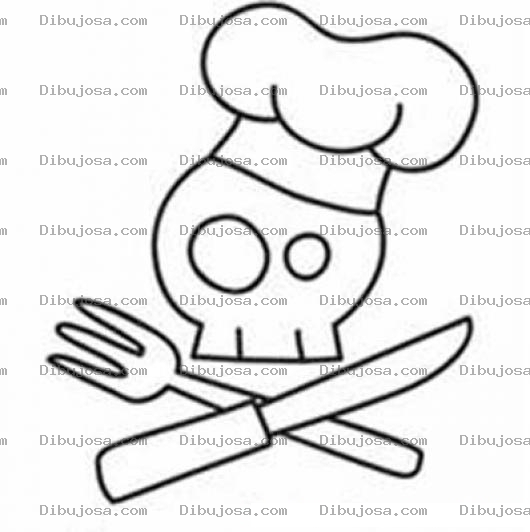 Dibujo para colorear El Cocinero De La Muerte Para Pintar Y Colorear