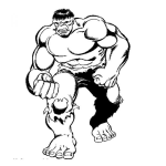 Dibujo para colorear Dibujo El Incrible Hulk Para Pintar Y Colorear