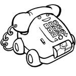 Dibujo para colorear Colorear Telefono De Juguete