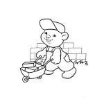 Dibujo para colorear Colorear Osito Albanil