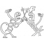 Dibujo para colorear Google Versus Facebook Para Pintar Y Colorear