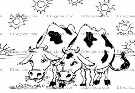 Dibujo para colorear Vacas Para Pintar Y Colorear
