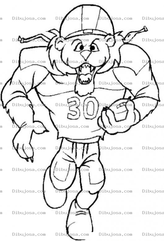 Dibujo para colorear Dibujo De Jugador De Futboll Americano Para Pintar Y Colorear