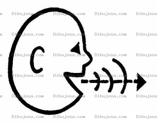 Dibujo para colorear Hablar Dibujo Para Colorear Y Pintar De Una Persona Hablando