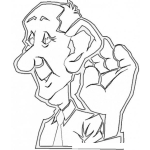Dibujo para colorear Dibujo De Viejo Sordo Para Pintar Y Colorear