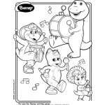 Dibujo para colorear Barney Pintar