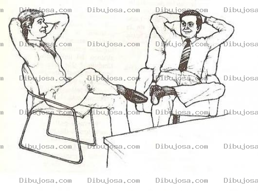 Dibujo para colorear Amigos Platicando En La Sala Para Colorear Socios Conversando Sentados