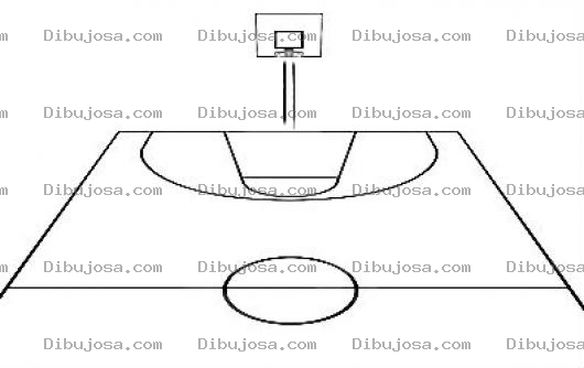 Dibujo para colorear Cancha De Basketbol Para Colorear Y Pintar