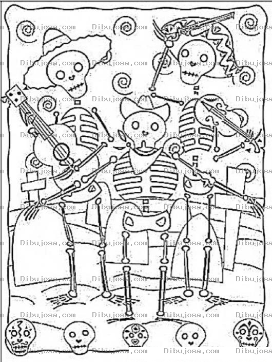 Dibujo para colorear Muertes Para Colorear
