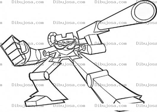 Dibujo para colorear El Robot De Dexter Para Colorear Y Pintar