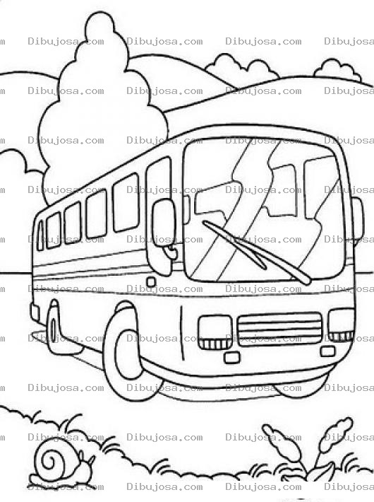 Dibujo para colorear Dibujo De Auto Bus Urbano Para Pintar Y Colorear Autobus