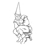 Dibujo para colorear Caitan America Con Sombrero De Cucurucho Para Colorear