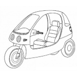 Dibujo para colorear Colorear Vehiculo De Tres Ruedas