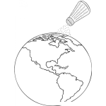 Dibujo para colorear La Sal Del Mundo Para Pintar Y Colorear