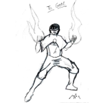Dibujo para colorear Dibujo Del Hombre Fuego Para Pintar Y Colorear