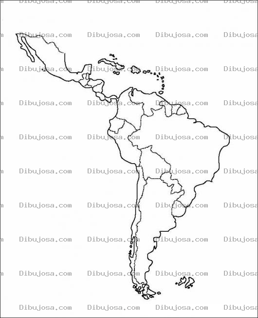 Dibujo para colorear Dibujo De America Latina Para Pintar Y Colorear