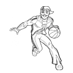 Dibujo para colorear Colorear A Sportacus Con Pelota De Basketball