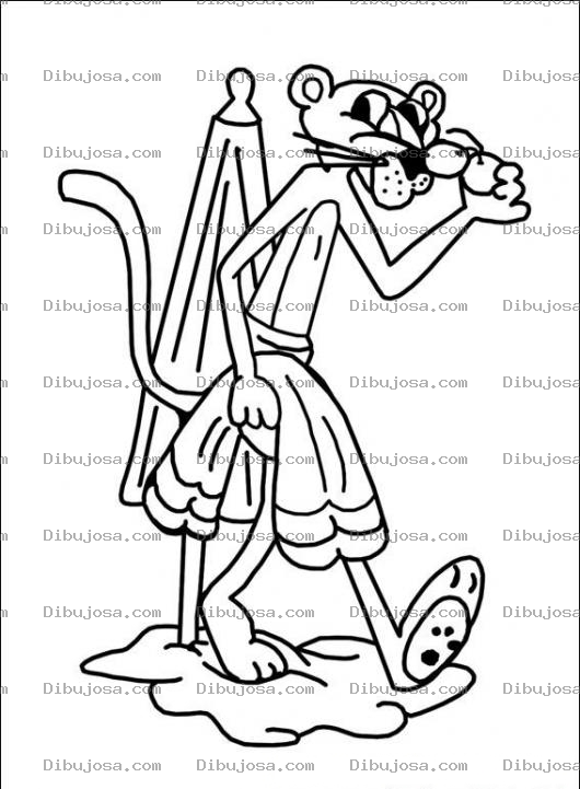 Dibujo para colorear Panterarosa Colorear