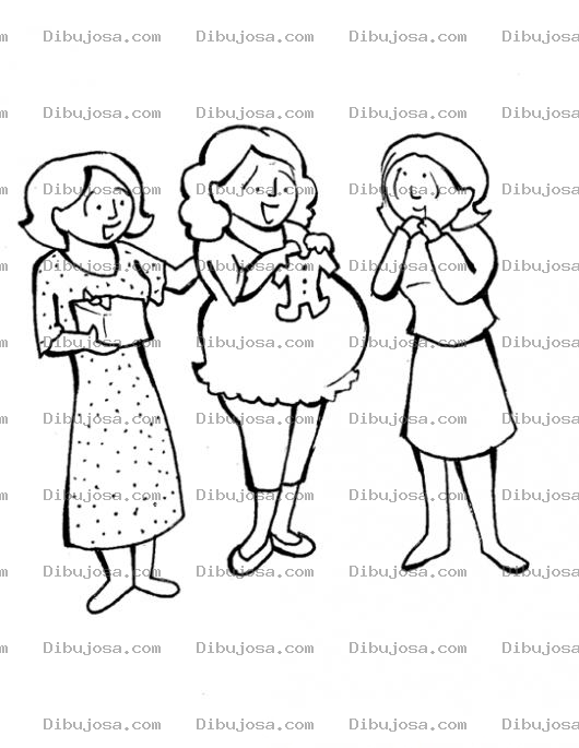 Dibujo para colorear Dibujo De Baby Shower Para Pintar Y Colorear