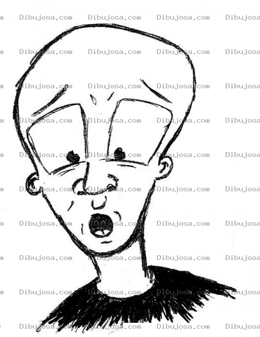 Dibujo para colorear Patojo Pelon Para Pintar Y Colorear Chavalo Calvo muchacho sin pelo