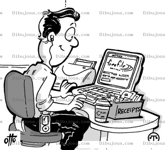 Dibujo para colorear Dibujo De Hombre Trabajado En La Computadora Para Pintar Y Colorear
