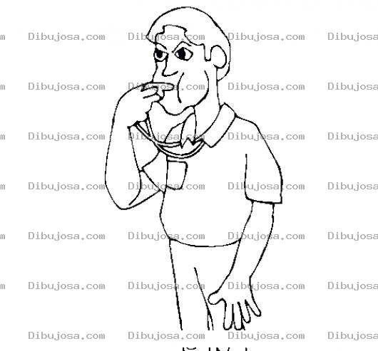 Dibujo para colorear Dibujo De Arbitro Con Gorgorito Para Colorear Y Pintar