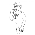 Dibujo para colorear Dibujo De Arbitro Con Gorgorito Para Colorear Y Pintar