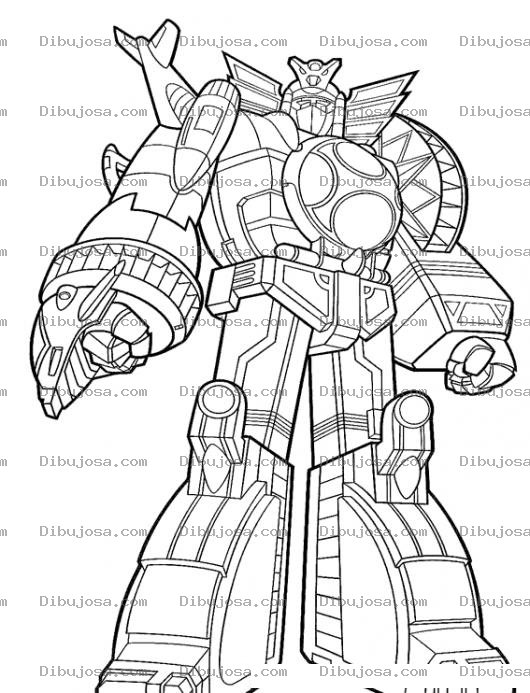 Dibujo para colorear Robot De Ower Rangers Para Pintar Y Colorear
