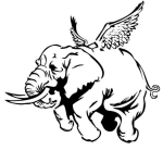 Dibujo para colorear Dibujo De Elefante Con Alas Para Pintar Y Colorear