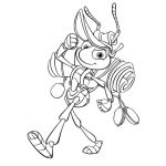Dibujo para colorear Dibujo De Hormiga Con Mochila Para Pintar Y Colorear Hormiga Exploradora