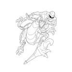 Dibujo para colorear Dibujo De Dragon Enemigo De Los Power Rangers Para Colorear
