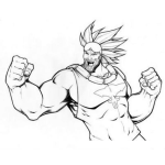 Dibujo para colorear Dibujo De Hombre Brazudo Y Musculoso Para Pintar Y Colorear