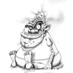 Dibujo para colorear Dibujo De Bebe Horrible Para Pintar Y Colorear Nene Feo Y Espeluznante