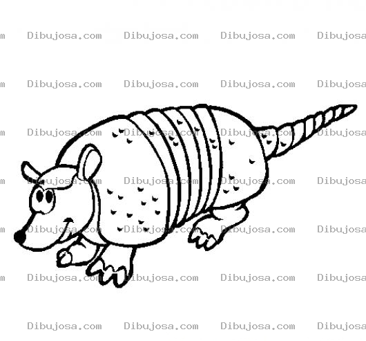 Dibujo para colorear Armadillo Para Colorear