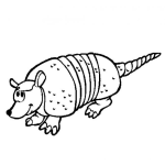 Dibujo para colorear Armadillo Para Colorear