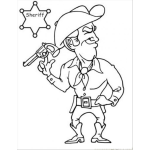 Dibujo para colorear Sherif Para Pintar Y Colorear