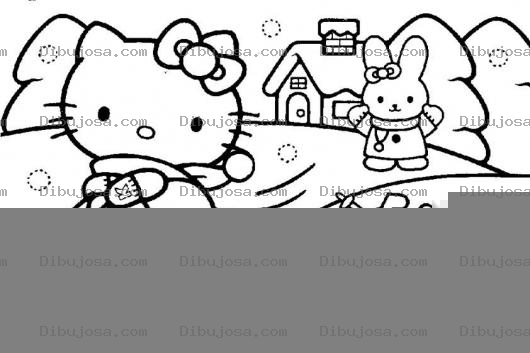 Dibujo para colorear Dibujos De Kitty Para Pintar Y Colorear