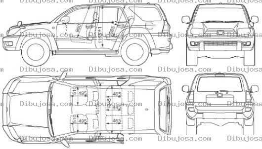 Dibujo para colorear Toyota 4runner 2005 Para Pintar Y Colorear Dibujos De Autos