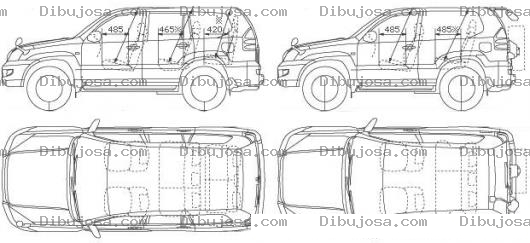 Dibujo para colorear Toyota Prado 2005 Para Colorear Dibujos De Autos