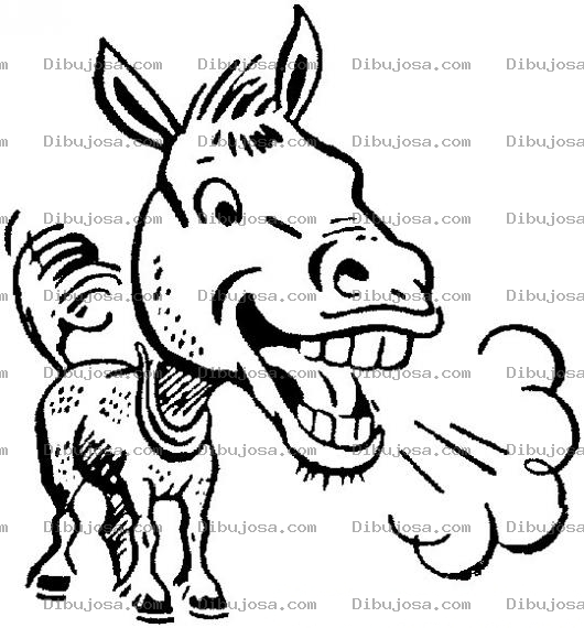 Dibujo para colorear Dibujo De Burro Estornudando Para Pintar Y Colorear Rebusno De Burro