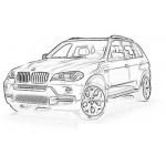 Dibujo para colorear Dibujo De Bmw X5 2012 Para Pintar Y Colorear Suv BmwX5