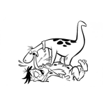 Dibujo para colorear Dibujo De Dino Lamiendo A Pedro Picapiedra Para Colorear Dibujos De Los Pica Piedras