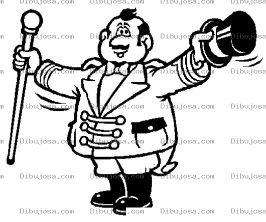 Dibujo para colorear Presentador De Circo Para Pintar Y Colorear