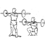 Dibujo para colorear Sentadillas Con Barra Olimpica Para Pintar Y Colorear