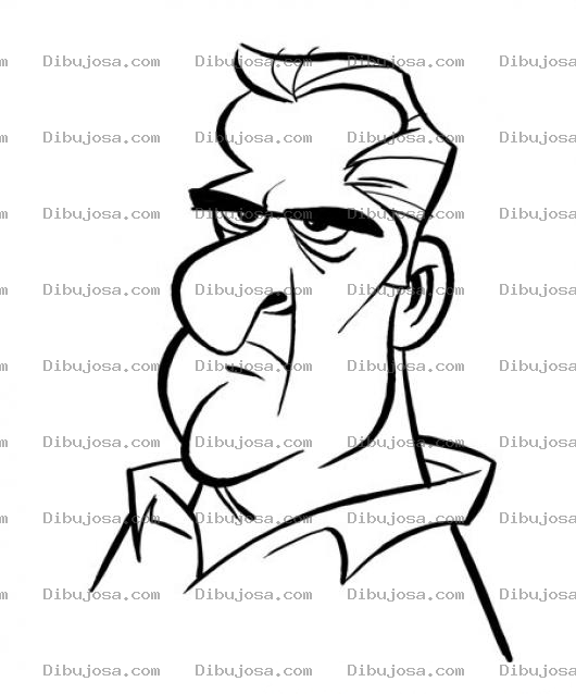 Dibujo para colorear Hombre Narigon Para Pintar Y Colorear