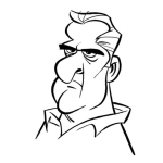 Dibujo para colorear Hombre Narigon Para Pintar Y Colorear