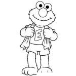 Dibujo para colorear Colorear Elmo Con Toalla
